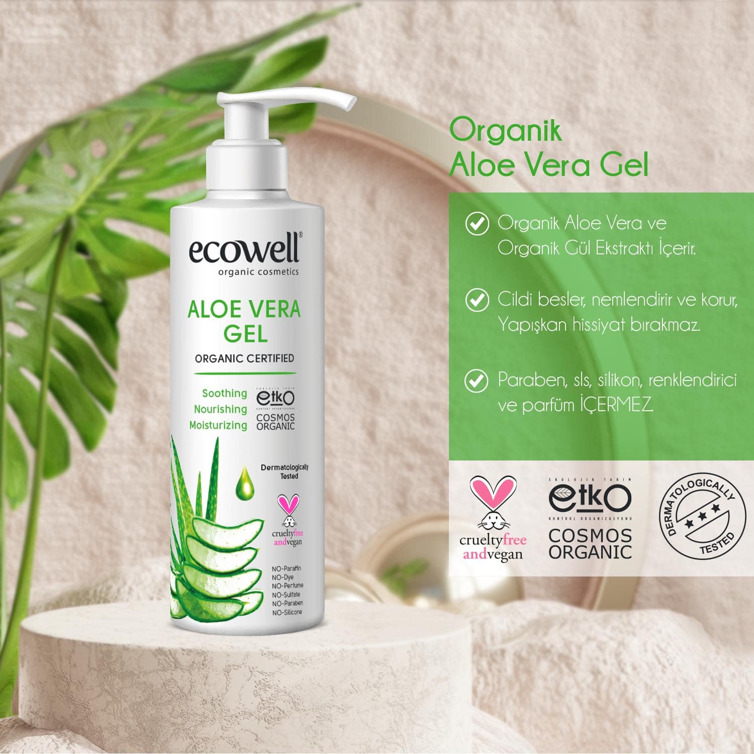 Organik Aloe Vera Jel (200 ml) - Thumbnail